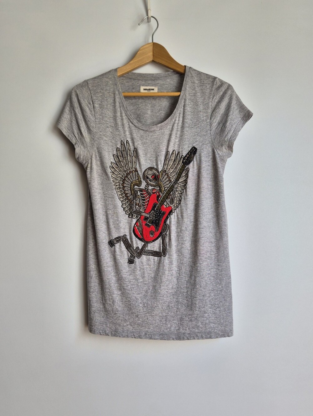 Zadig & Voltaire Titan Brode Skeleton Tee Small Rockstar Girlfriend Indie Sleaze - Picture 6 of 16